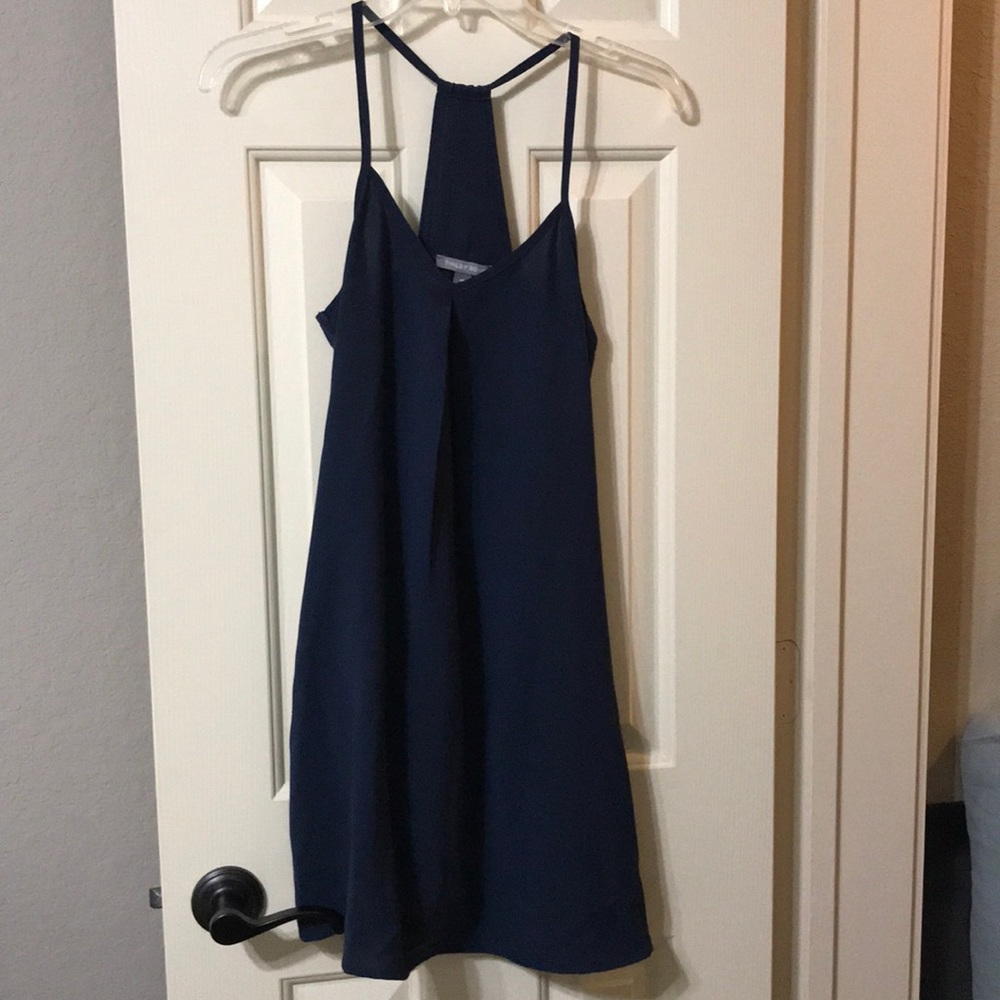 Spaghetti strapped navy dress - XS